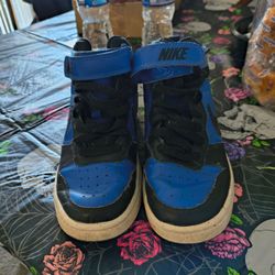 Nike High-Top Sneakers Blue and Black sz 4.5 y
