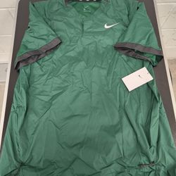 Nike Baseball Batting Cage Practice Jersey Shirt Green BQ3237-341 Size Medium