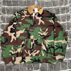 POLO RALPH LAUREN Long Sleeve Camouflage Polo Shirt | Size L | RARE | MSRP $198