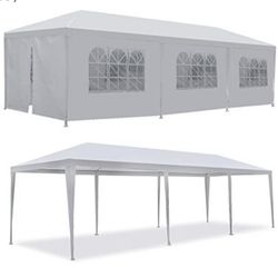 30 x 10 ' White Gazebo Wedding Party Tent Canopy With 6 Windows & 2 Sidewalls-8