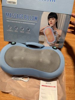 Heated Massage Pillow, Blue