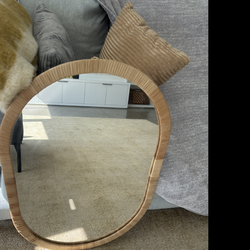 Rattan mirror