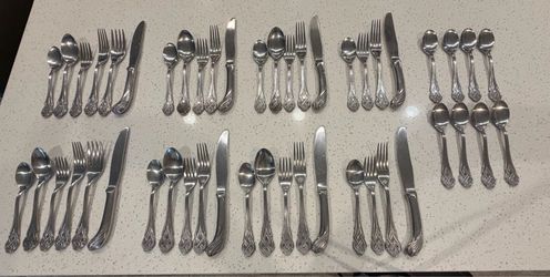 RARE Franciscan Holland 18/8 Stainless Steel 48 Piece Flatware Set Tallahassee