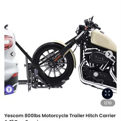 800lbs Motorcycle Trailer Hitch Carrier & 2" Tow Receiver
