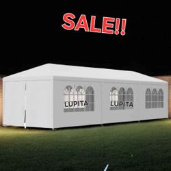 10x30 wedding party tent outdoor canopy teng with 8 side walls white FOR SALE