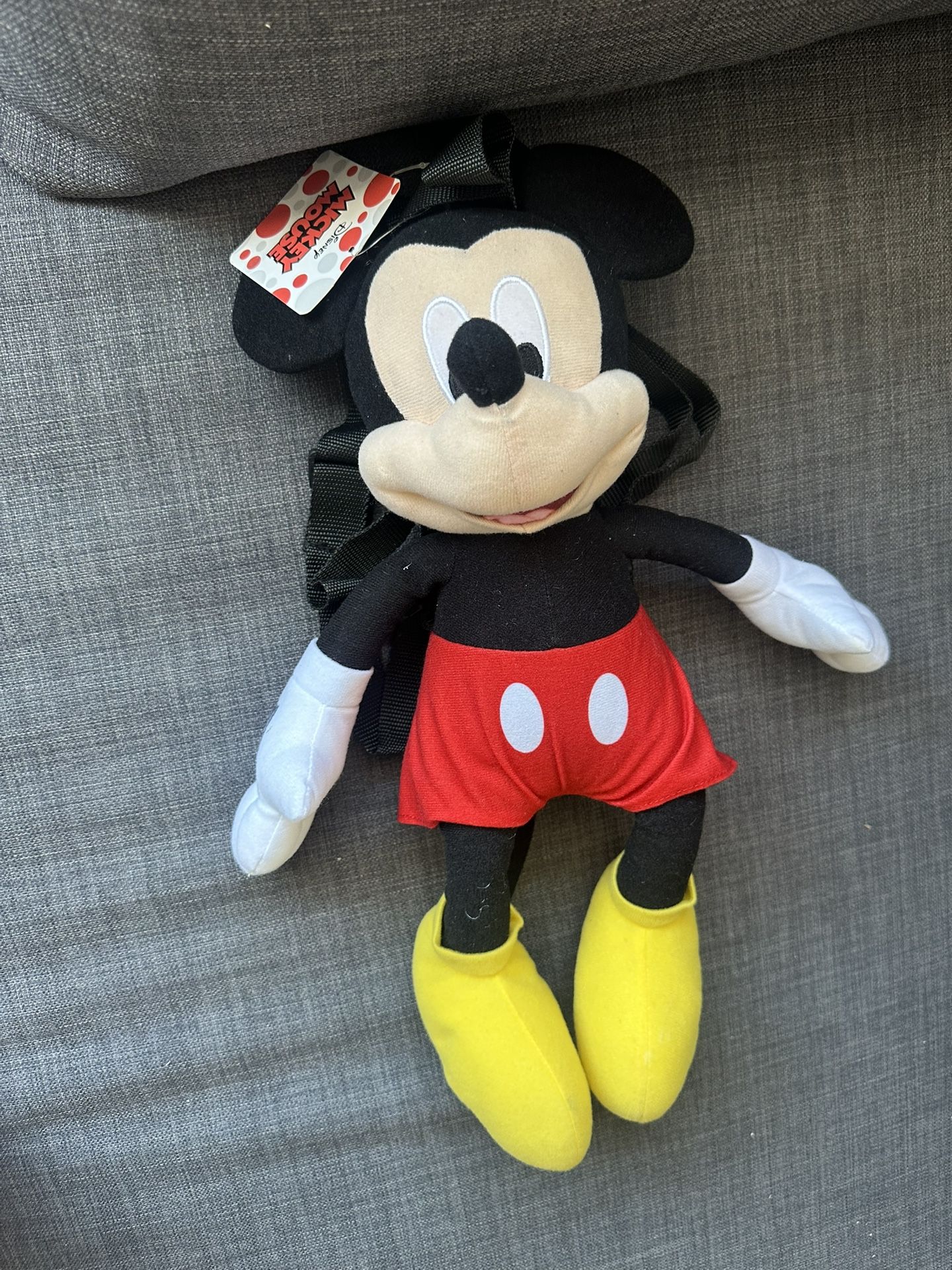 Brand New Fast Forward Disney Mickey Mouse Plush Backpack