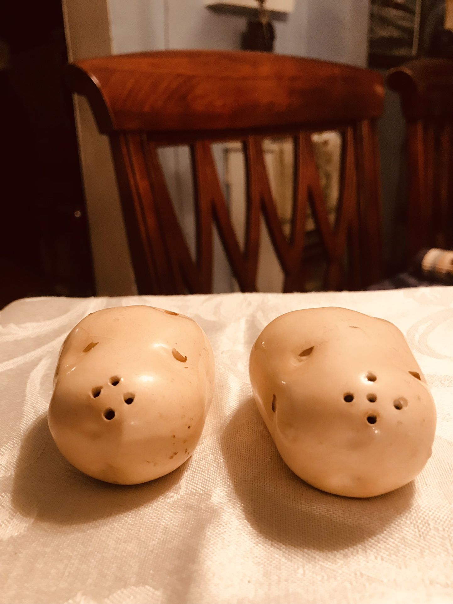 Vintage Potatoe Salt And Pepper Shakers Made In Japan