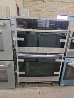 Samsung 30 cu. ft. Electric Wall Oven and Microwave Combo in Stainless Steel with Steam Cook