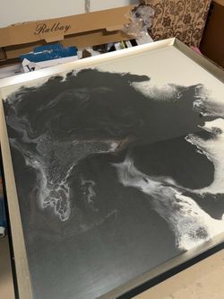 Framed Abstract Fluid Art Print