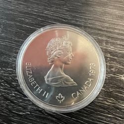 1973 Canada $10 Elizabeth II Olympiade xxl Olympiad Montreal 1976 silver coin  