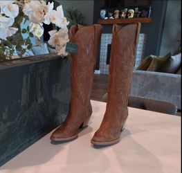NEW Buck & Brana Samira Leather Western Boots Women’s 6 Brown | Retail $300 — $225