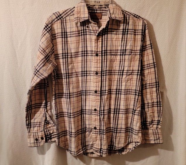 St. John's Bay Long Sleeve Button Up Plaid Shirt ( Sizes Small)
