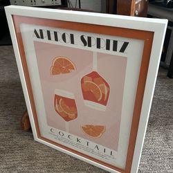 Aperol Spritz Framed Art Deco