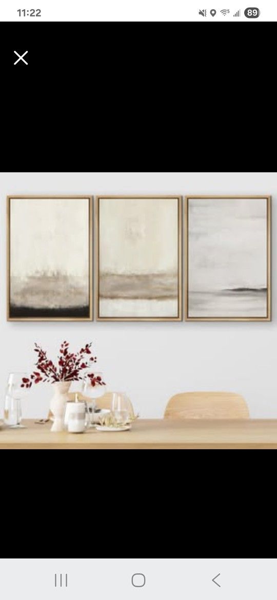 Framed Canvas Print Wall Art Set