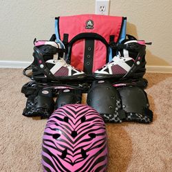 Kids Rollerblade Set – Skates + Helmet + Pads + Backpack (Complete Starter Set)