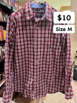 Mens Chaps casual dressy shirt MED
