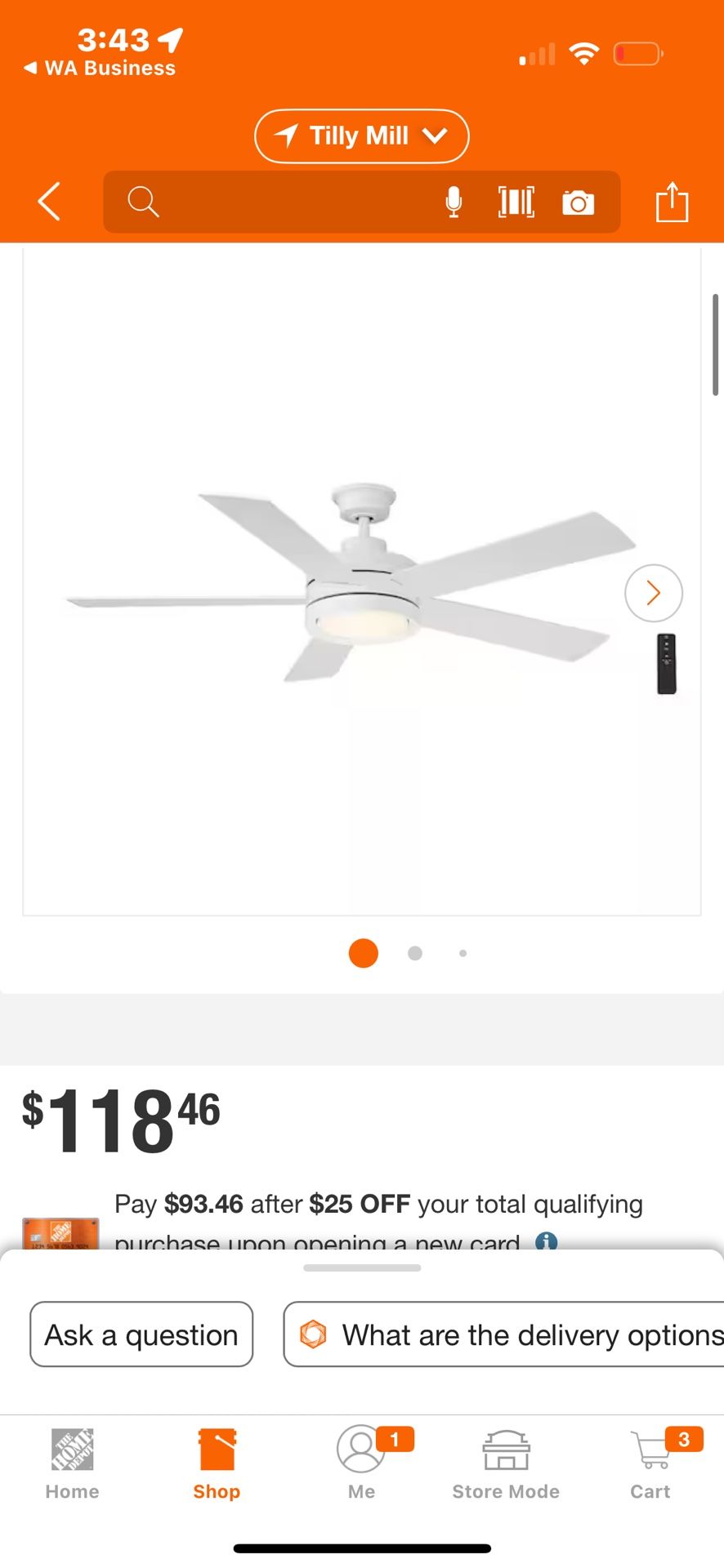 Baxtan 56 in. Indoor Matte White Ceiling Fan with Warm White Integrated LED with Remote Included