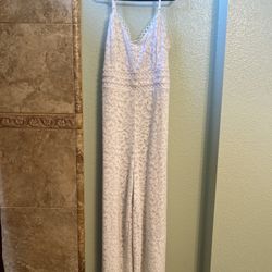 White Overall Dress