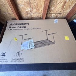 💪💪🔥 3’ X 6’ Fleximounts Overhead Garage Storage Rack (NEW)