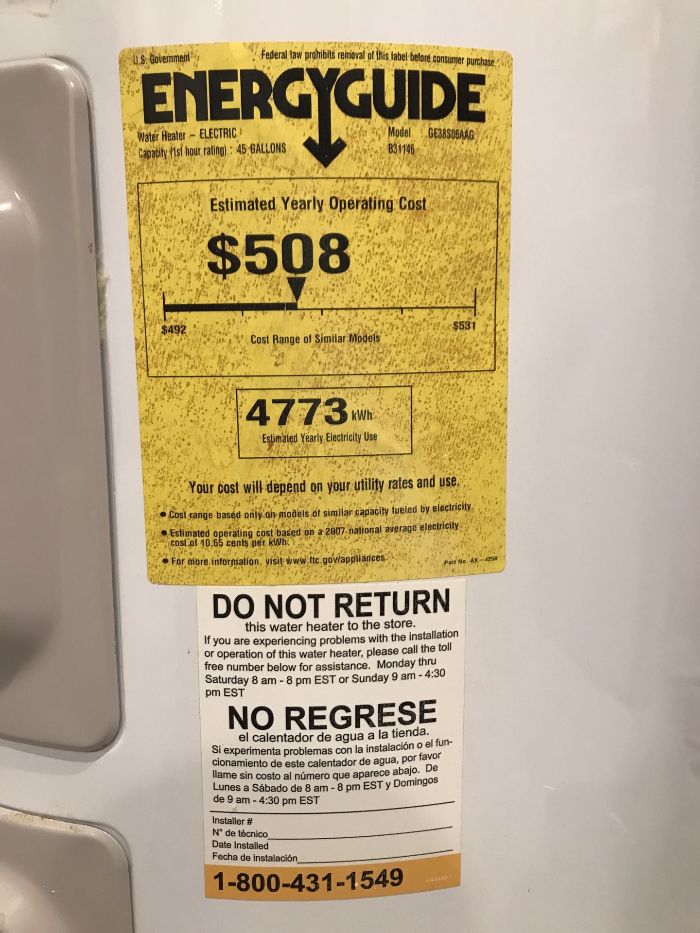 Reem GE 38 Galon Electric Water Heater GE38S06AAG for Sale in Pembroke  Pines, FL - OfferUp