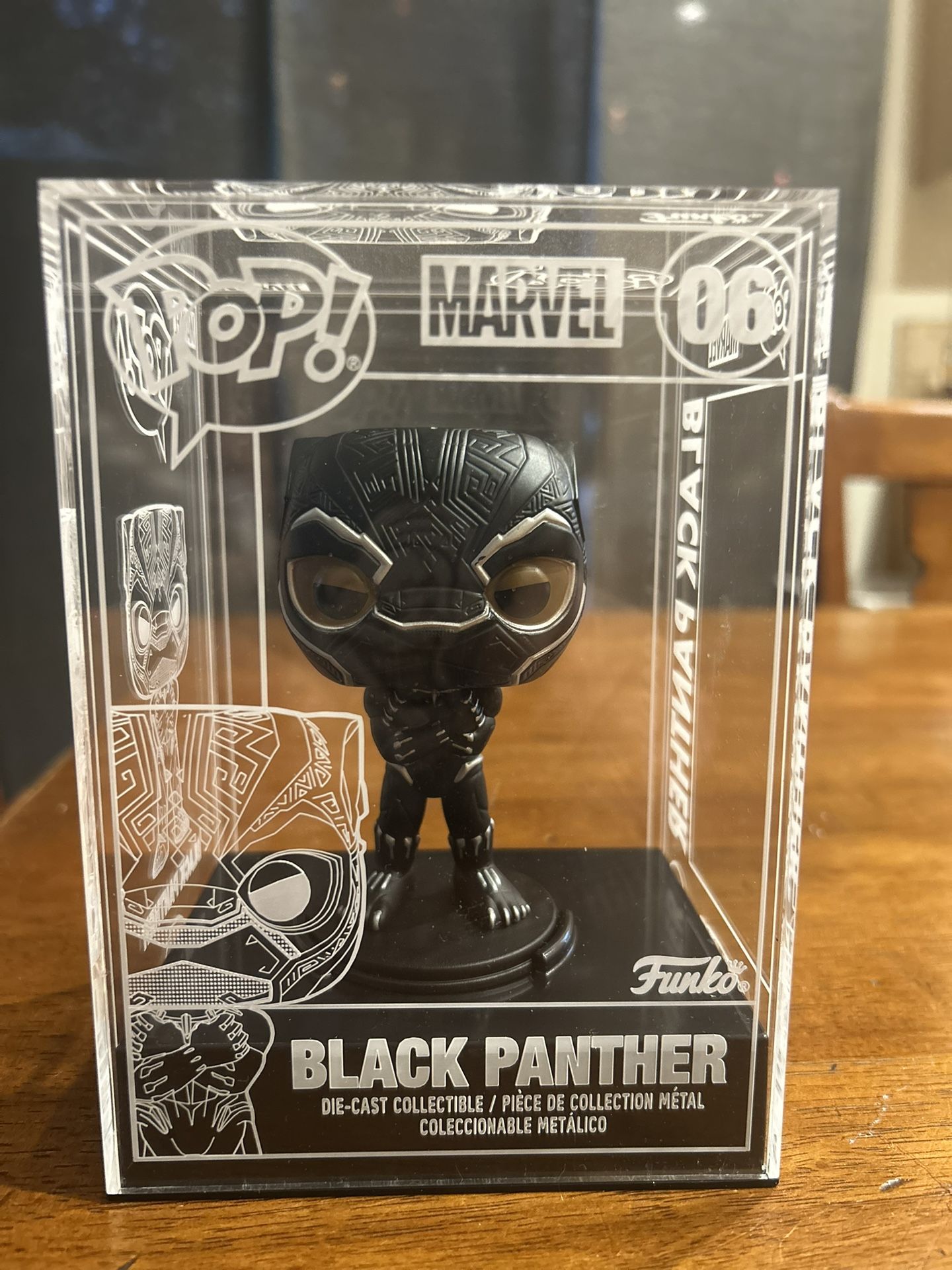 Funko POP Die Cast #06 Black Panther vinyl figure. This exclusive Funko Shop item
