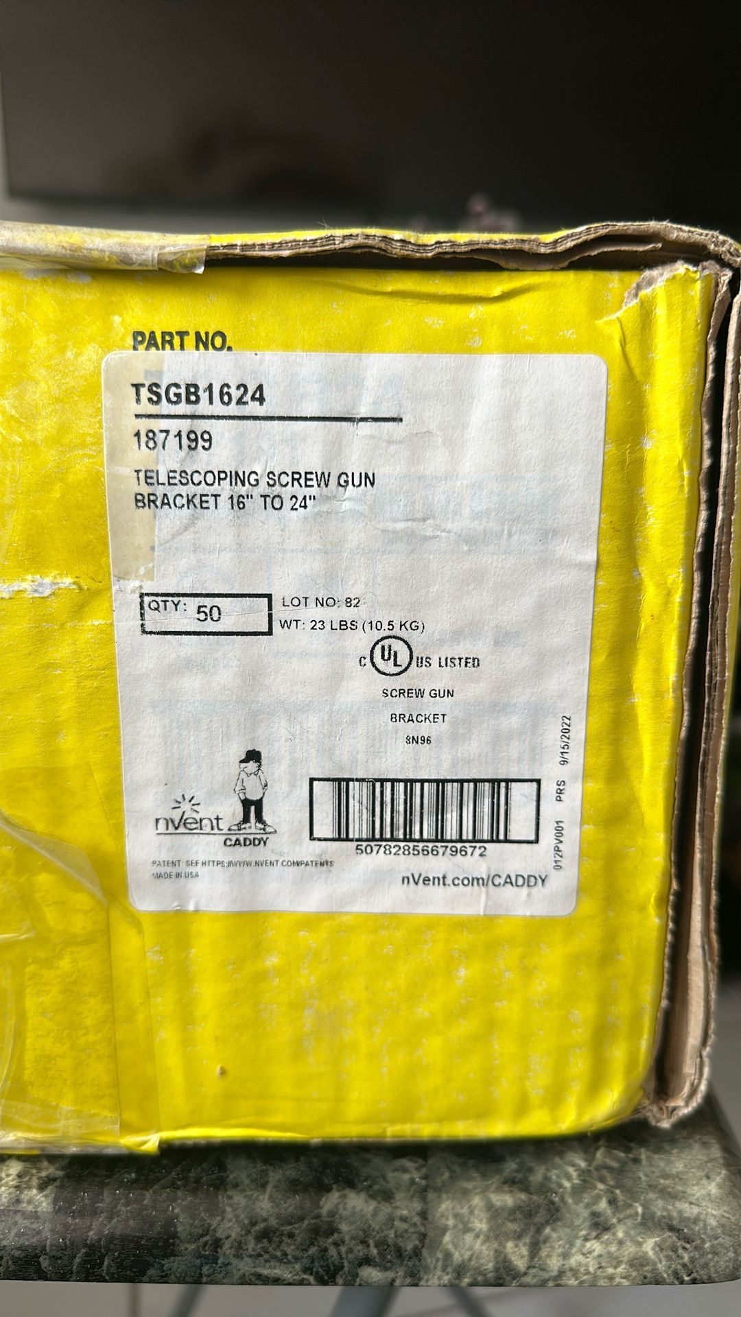 TSGB 1624 Telescoping Screw Gun Bracket 16” TO 24”