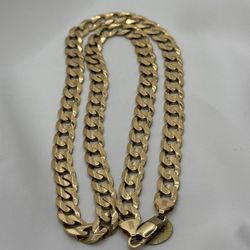 Gold Solid 14K Cuban Curb Chain