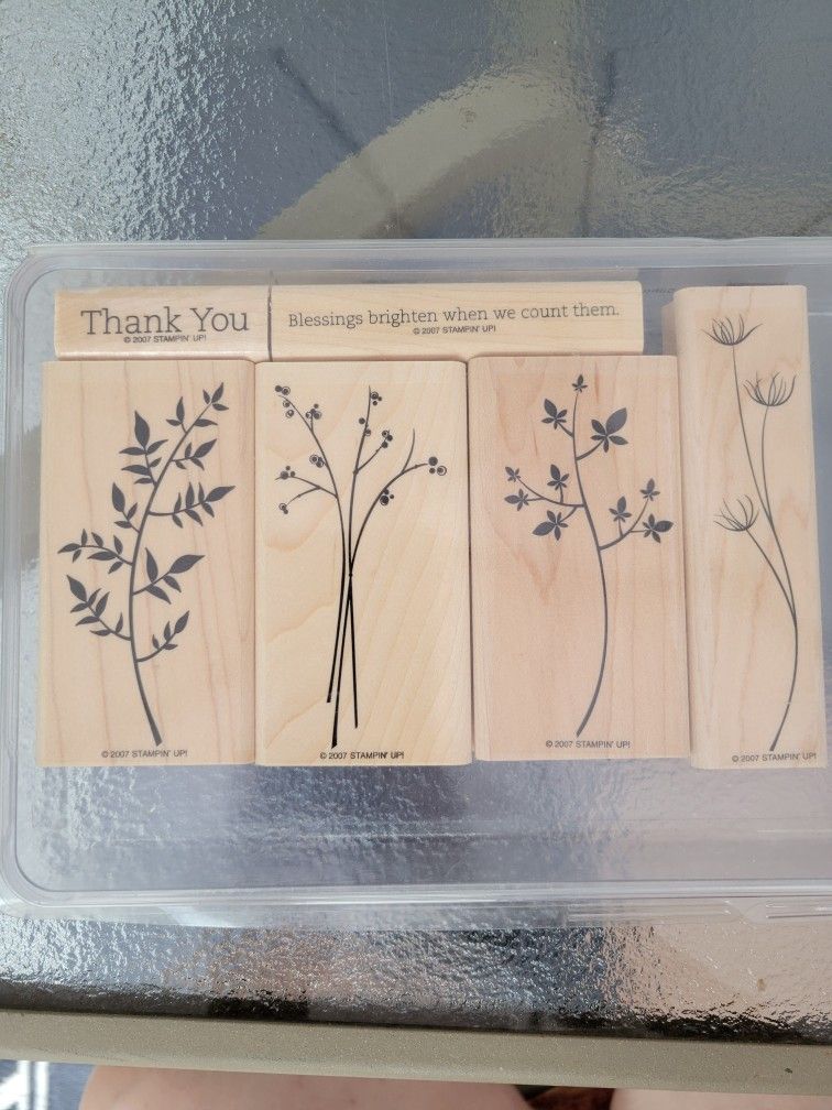 Stampin Up Stem Silhouettes Rubber Stamp Set