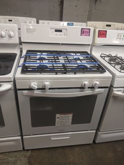 NEW scratch and dent whirlpool gas stove with 6 months warranty