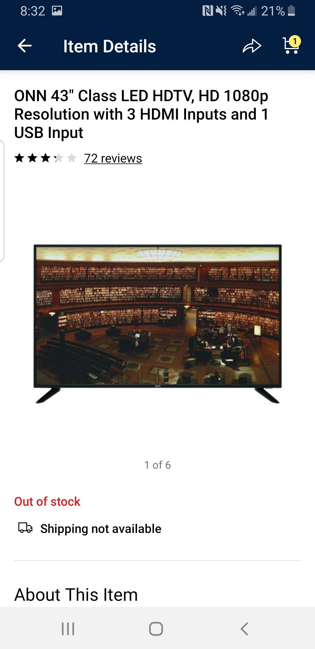 Brand new in box 43" led tv