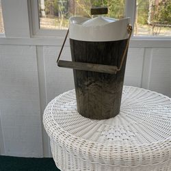 Vintage Ice Bucket W/ Tongs
