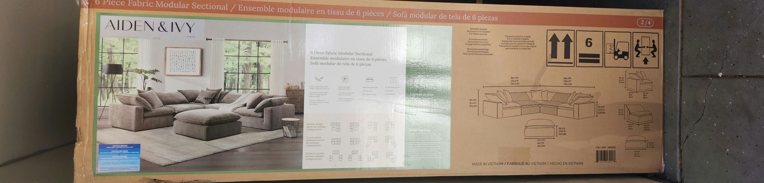 Sereen 2-piece Fabric Modular Chairs