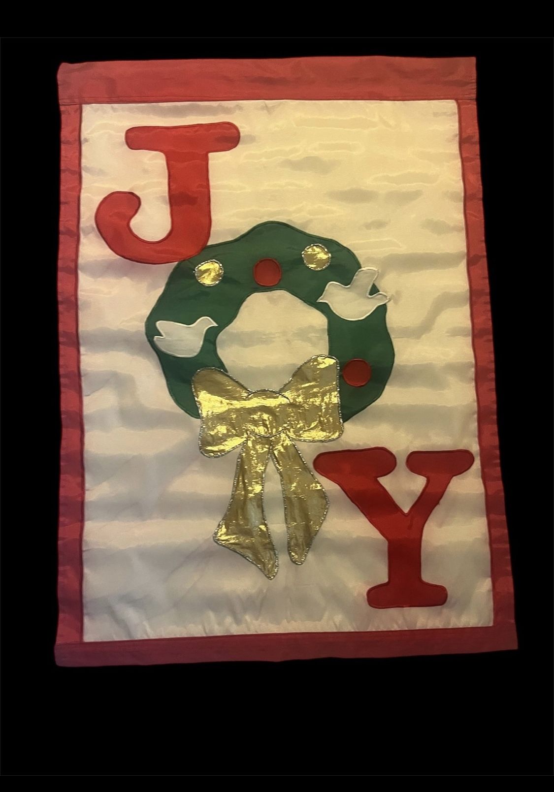 Holidays Joy Wreath Decorative Flag
