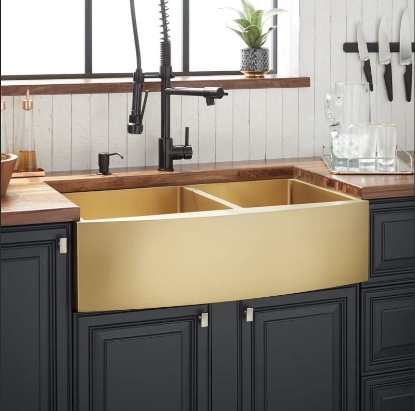 Gold Apron Kitchen Sink
