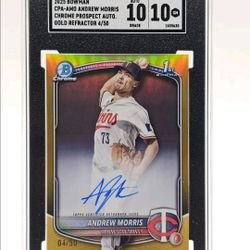 2025 Bowman Andrew Morris Auto Numbered And Graded 