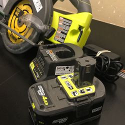 Ryobi Circular Saw With Battery And Charger 