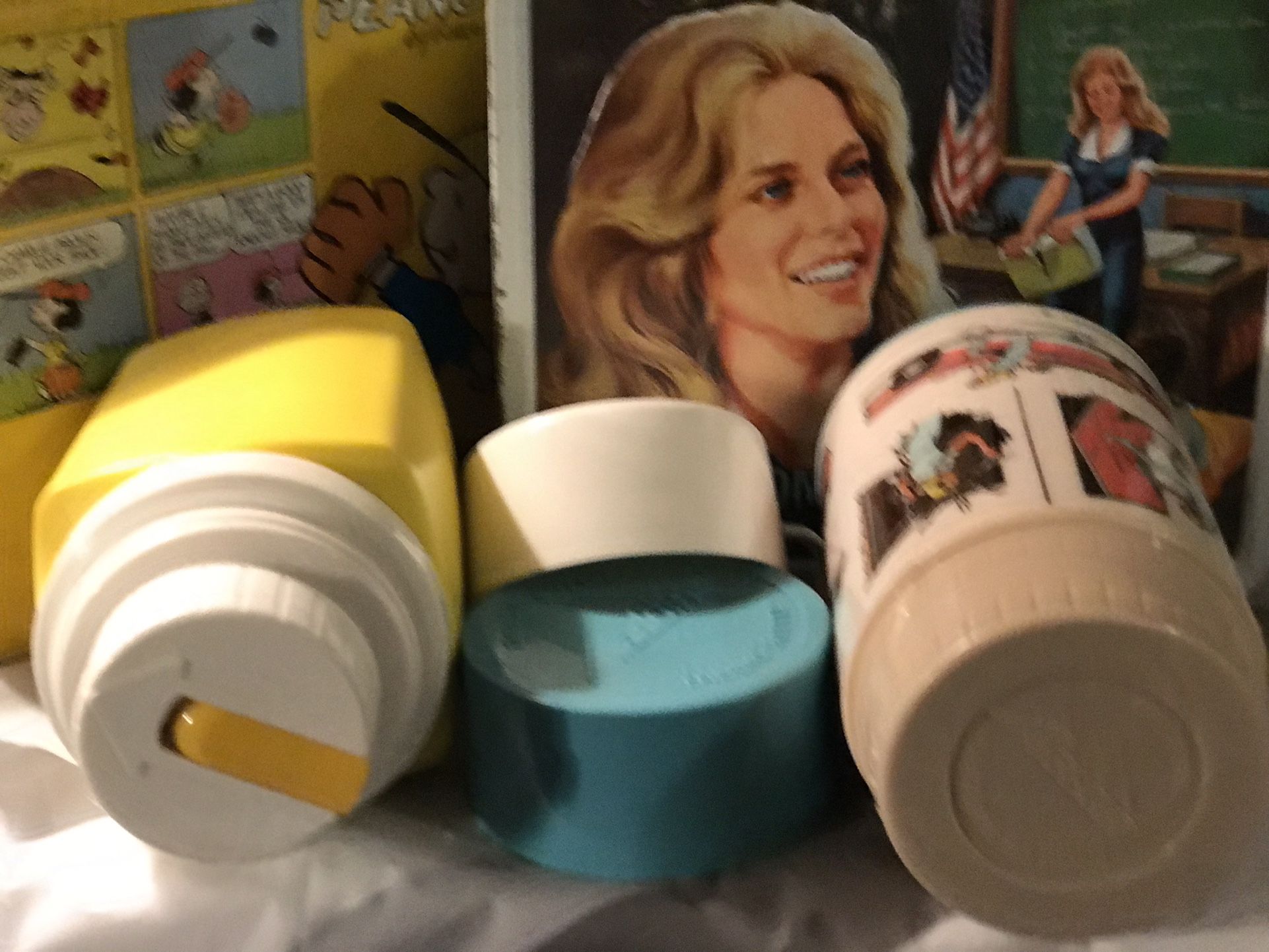 Vintage Tin Lunch Boxes Bionic Women And Peanuts