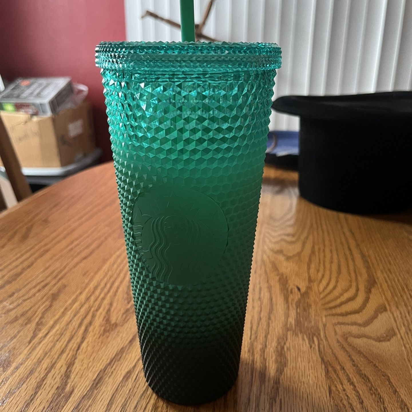 NWT Starbucks Green Ombre Gradient Waxberry Studded Tumbler Cold