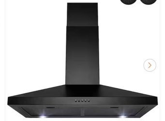 30” Black Wall Mount Range Hood