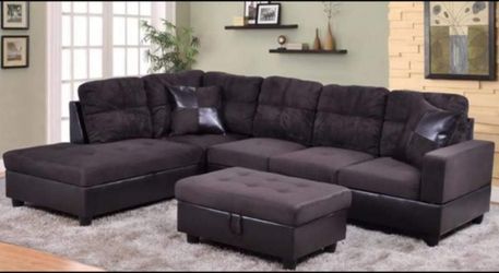 Sectional and ottoman
