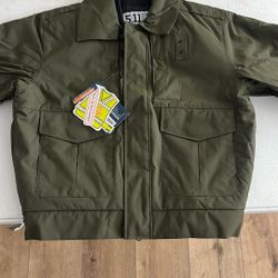 5.11 Tactical Green Jacket Warm Removable Insulation Professional New
