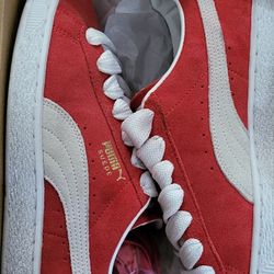 Red Puma Suede Shoes