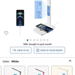 poukaran LED Desk Lamp with Wireless Charger