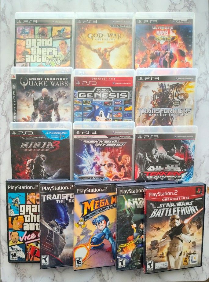 PlayStation 2 And 3  Games   GTA, God Of War , Transformers And More READ DESCRIPTION!! WOULD TRADE!!  
