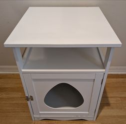White Pet House Side Table