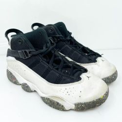 Nike Boys Jordan 6 Rings DV3180-100 Black Basketball Shoes Sneakers Size 6.5y