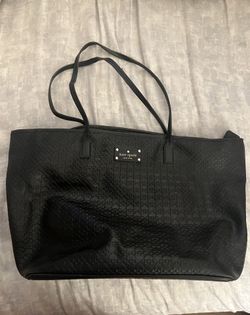 Kate Spade New York Penn Place Margareta Embossed Black Leather Bag Tote