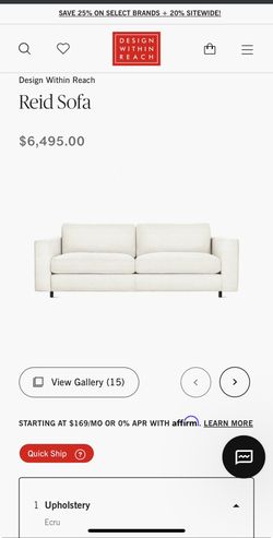 DWR Reid Sofa 86”