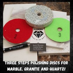 Three Step Polish Discs, For Marble Granite And Quartz