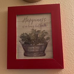 Cute Bathroom Decor Sign Great For Any Home! Feel Free To Paint The Frame A Different Color No Problem No Biggie! It’s Yours For Seven Dollars!